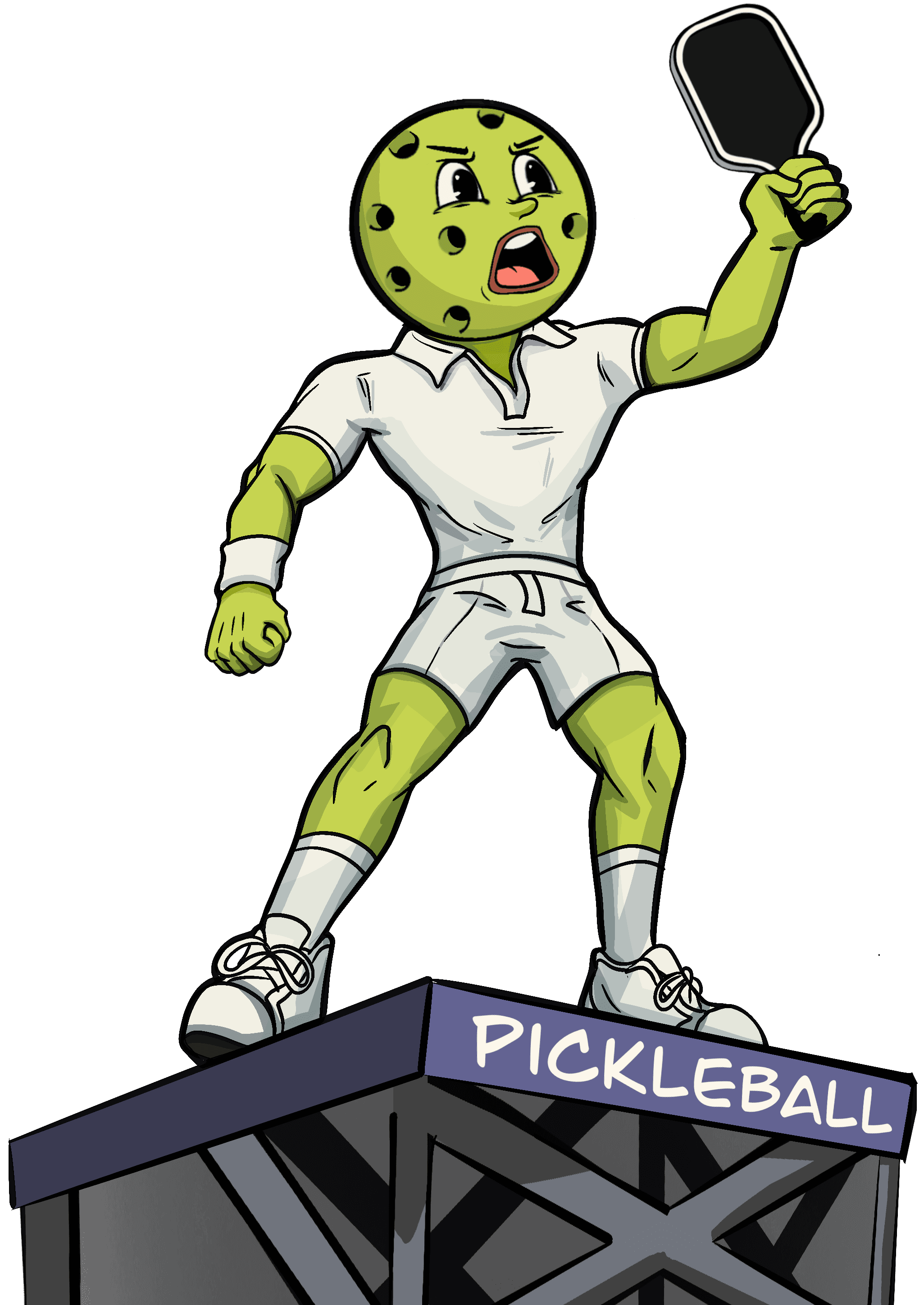 Smashie holding a Smashie paddle.